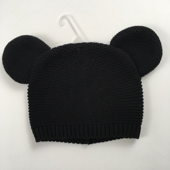 Gap Mickey Mouse ears black knit hat 0 to 6 months - Picture 4 of 4